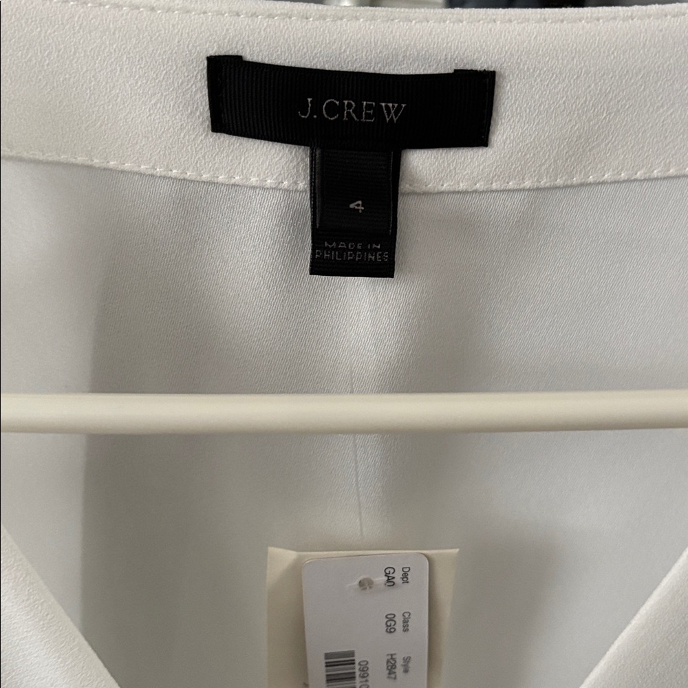 J. Crew Classic White Wrap Blouse - Picture 4 of 5